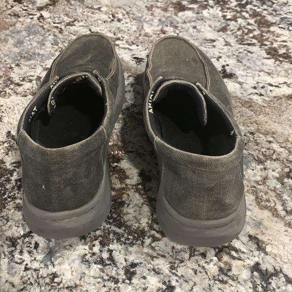 Ariat mens charcoal canvas hilo stretch shoes - Picture 3 of 6